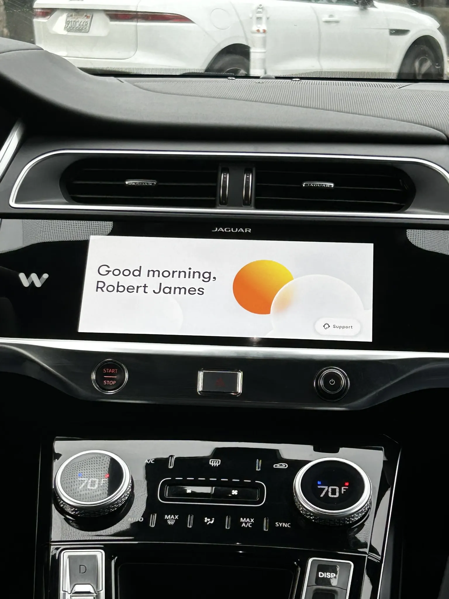 The Waymo dashboard greeting, "Good morning, Robert James"